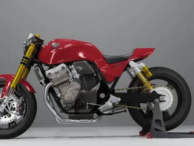 HONDA CB400 CAFE RACER CUSTEM Low-poly 3D model