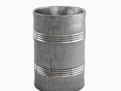 Steel Barrel B Set 3D model