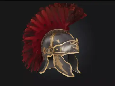 Centurion Glory Roman Officer Helmet Model 3D model