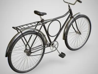 Biycle - Monark Black Low-poly 3D model