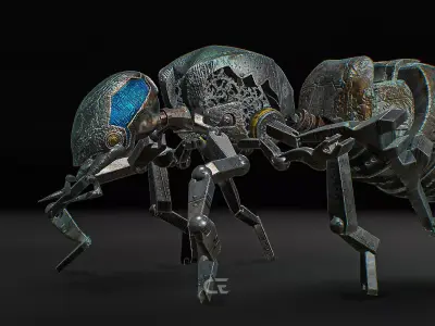 Mechanical Ant Low-poly 3D model