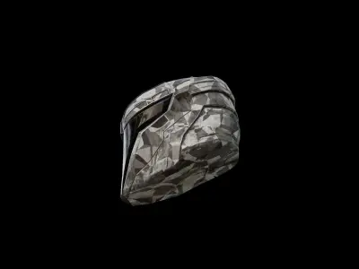  Sci-Fi Military Helmet  Free low-poly 3D model