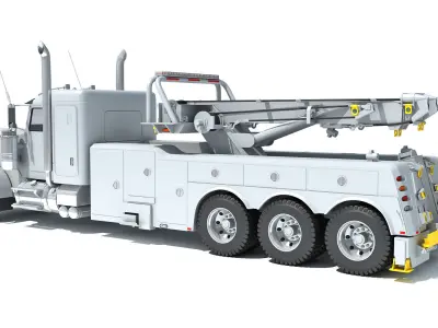 Recovery Service Wrecker Tow Truck 3D model