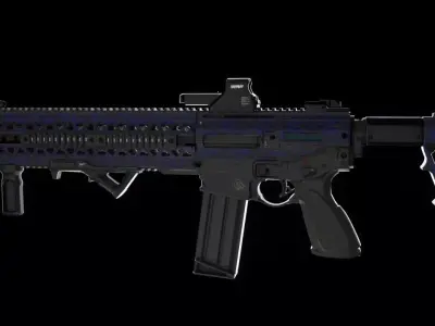 FN M29 purple Infantry Rifle 3D model