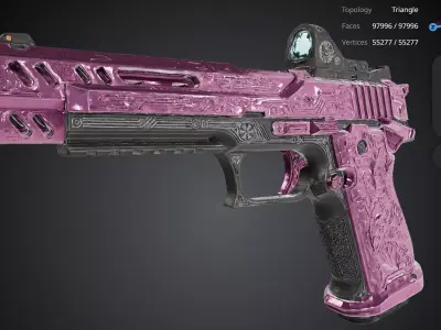 Pink Pistol 3D model