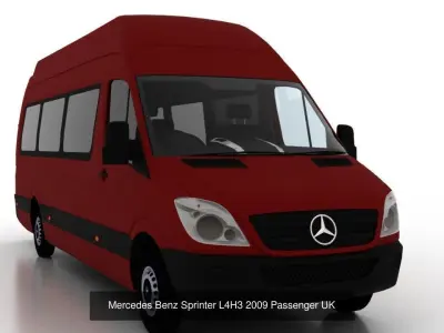 Mercedes Benz Sprinter L4H3 2009 Collection UK 3D Model Pack