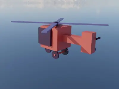 Helicopter toy Low-poly 3D model purchase