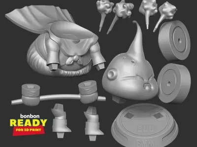 Buu with gym 3D print model