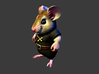 Rat Man Low-poly 3D model