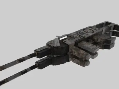 Sci-Fi Guns Low-poly 3D model