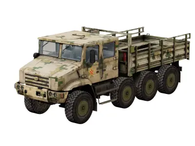FAW MV3 Military Truck China Low-poly 3D model