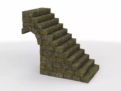 set architecture stairs 01  3D model