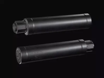 SIG SAUER SRD9 9mm Suppressor Low-poly 3D model