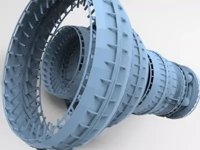 Sci Fi Fusion Gravity chamber array 3D model