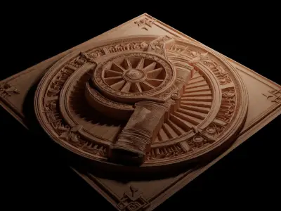 Cannon CNC 3d Print High Relief Sand Casting 3D print model