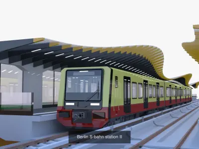 S-bahn stations collection 3D Model Pack purchase