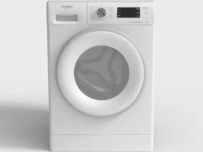 WHIRLPOOL WASHING MACHINE Low-poly 3D model
