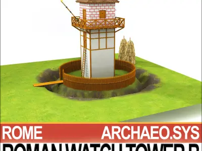 Roman Watch Tower B  3D model