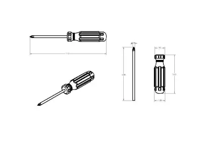 Phillips Head Screwdriver 3D model