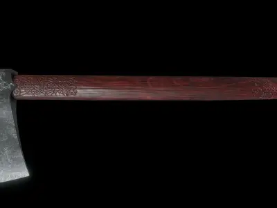 Viking Axe Low-poly 3D model get