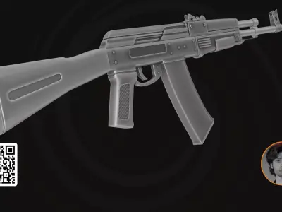 AK-103 Assault Rifle - 3D Model Modern Tactical Firearm 3D model