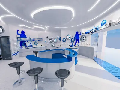 Mobile Phone Shop Interior 02 Low-poly 3D model
