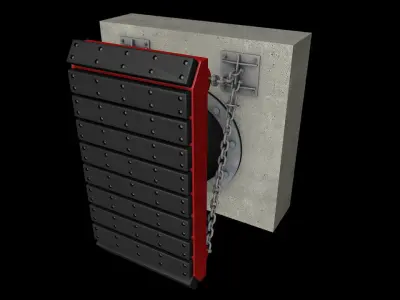 C4D dock fender 3D model