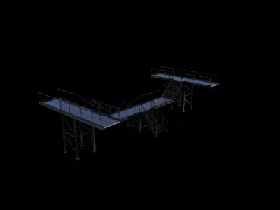 industrial stairs 03  3D model