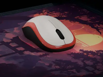 Simple Mouse Low-poly 3D model