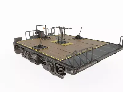 Old style rail human transport vehicle 3D model