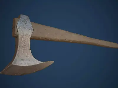 Viking Axe Free low-poly 3D model buy
