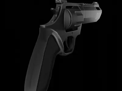Revolving Gun Low-poly 3D model