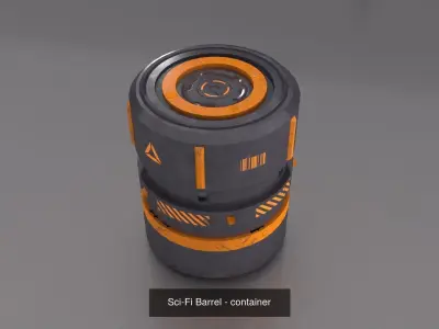 Sci-Fi Container collection Low-poly 3D model 