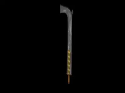 Crook sword Low-poly 3D model