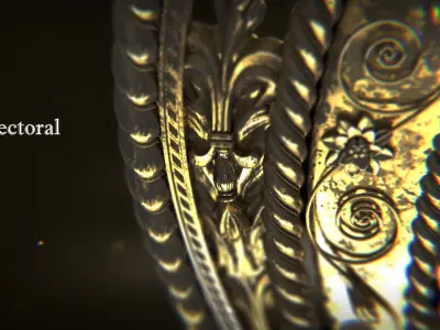 Stylized Scythian pectoral 3D model