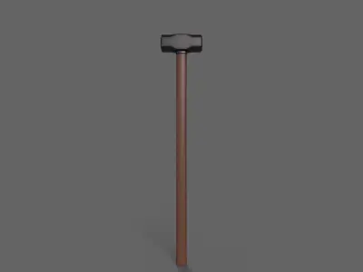 PBR Sledge Hammer V1c Low-poly 3D model