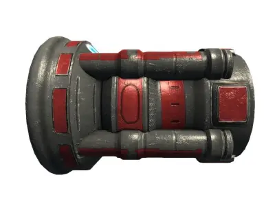 Starship engine 01 Sci-fi low poly Low-poly 3D model