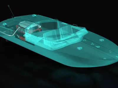 Motorboat X-Ray 3D model