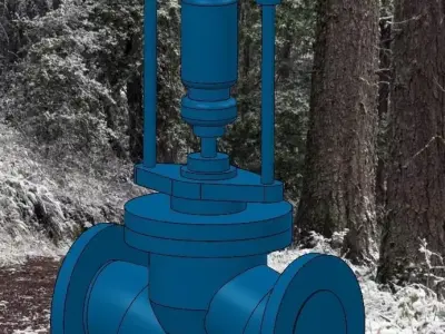 Pneumatic control valve for Catalogue in Plant3D 3D model