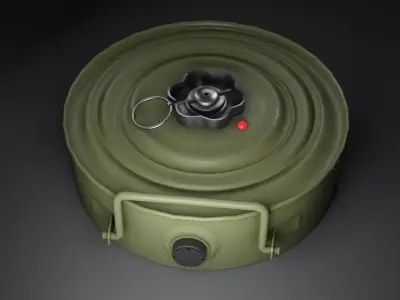 Anti-Tank Landmines TM-46  Blast Mines Low Poly 3D Model Low-poly 3D model