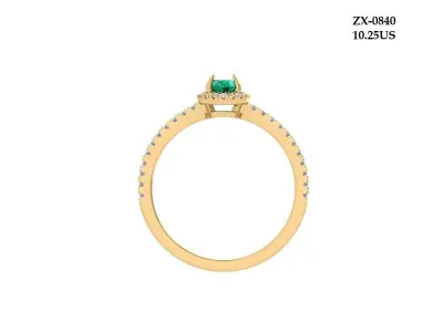 Oval Ring 3D print model 3