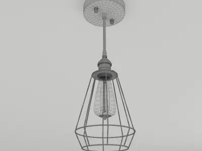 Industrial pendant lamp 1 3D model