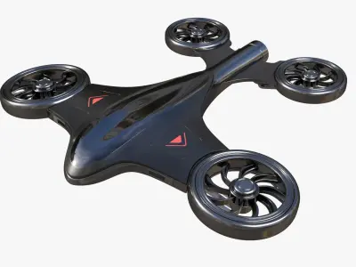 Quadcopter Drone PBR Low-poly 3D model