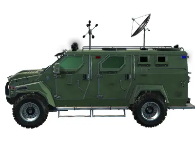 Armored Truck Low-poly 3D model purchase