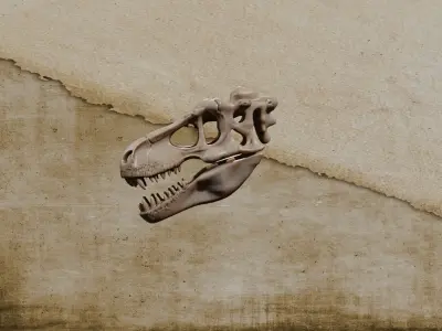 Skull T-rex Low-poly 3D model