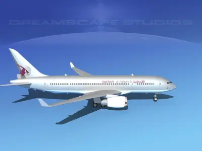 Boeing 787-8 Qatar 3D model