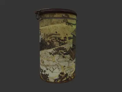 Coffee can Low-poly 3D model