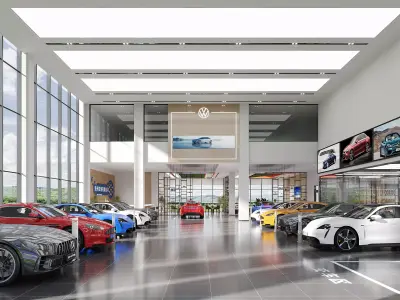 4S car dealership  3D model