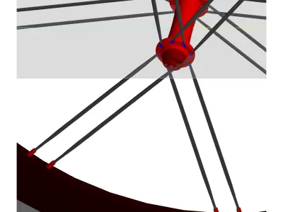 Road Bike Wheel Aero ALU  Free 3D model