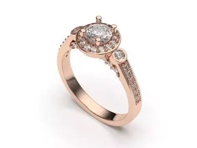 solitaire with ring sizes  8 part S25 3D print model